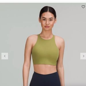 Like a Cloud High-Neck Longline Bra Size Bronze Green Size8